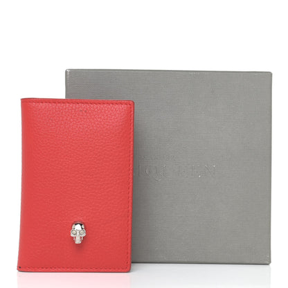 Alexander McQueen Grained Calfskin Small Skull Pocket Organizer Red 10 of 10