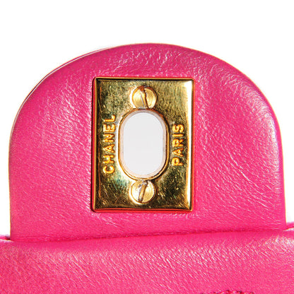 Chanel Lambskin Quilted Mini Square Flap Pink 6 of 8
