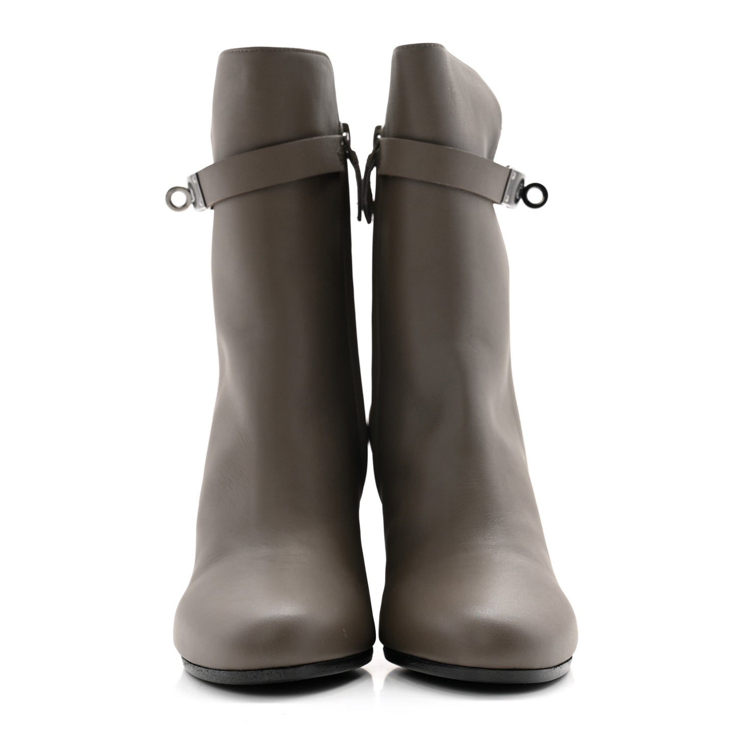 Calfskin Joueuse Ankle Boots 35.5 Etain