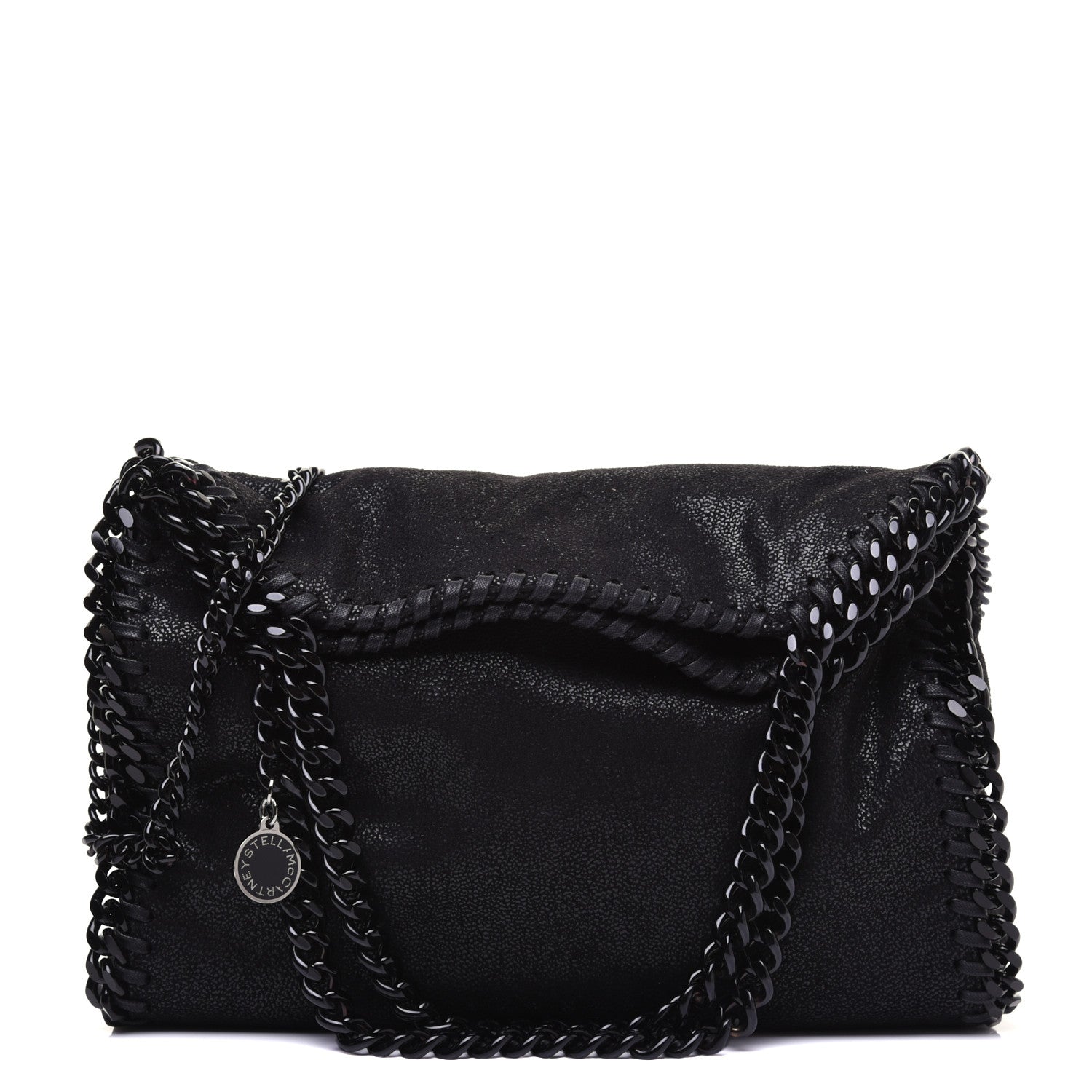 Stella McCartney Shaggy Deer Mini Falabella Fold Over Tote Black 1 of 11