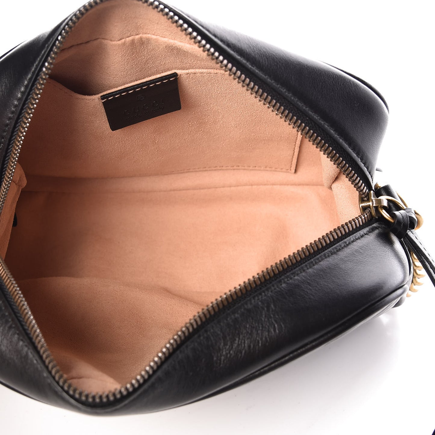 Calfskin Matelasse Small GG Marmont Chain Shoulder Bag Black