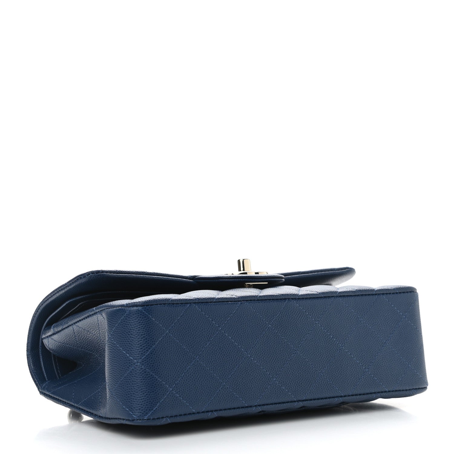 Chanel Caviar Quilted Small Double Flap Dark Blue 4 of 10