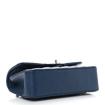 Chanel Caviar Quilted Small Double Flap Dark Blue 4 of 10