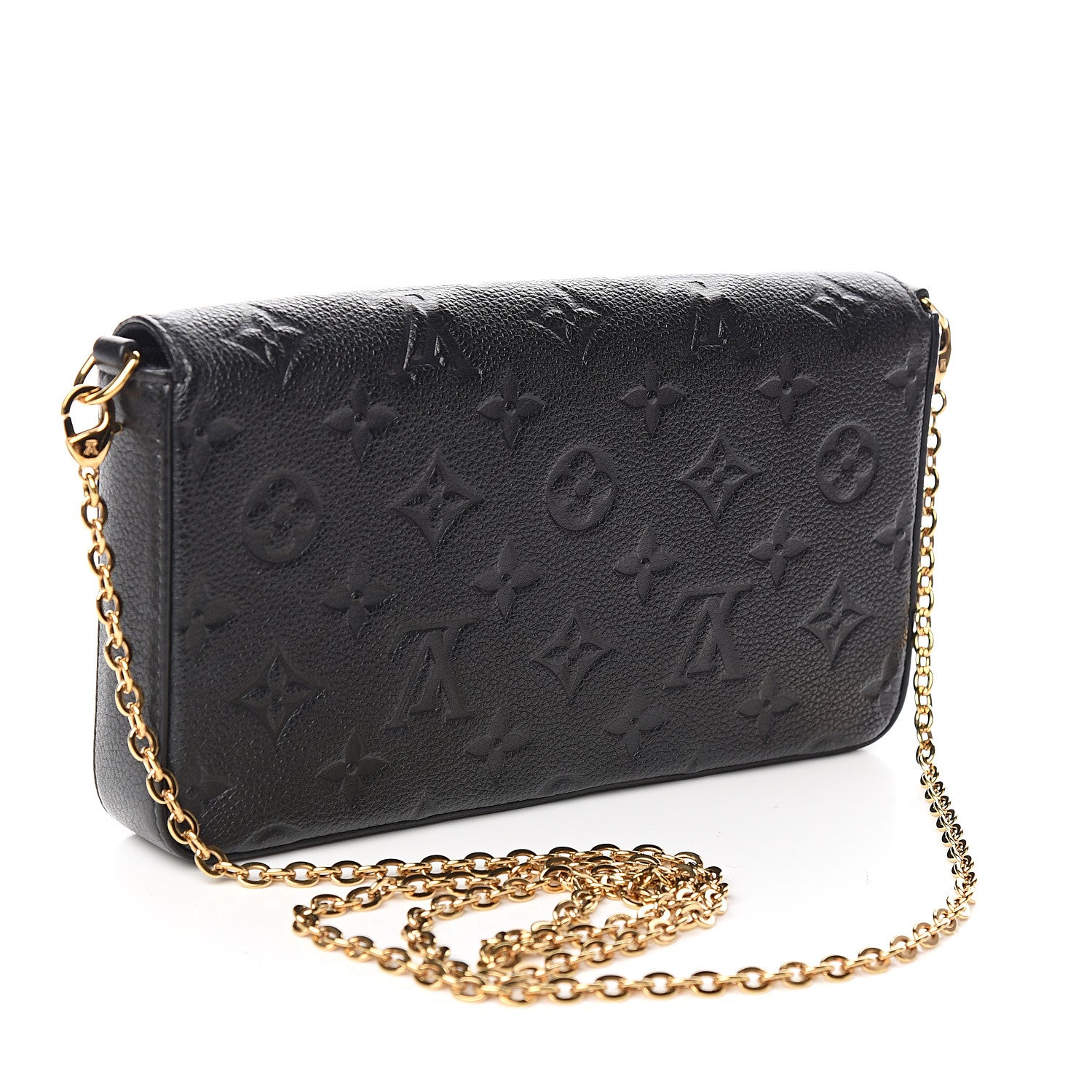 Louis Vuitton Empreinte Pochette Felicie Chain Wallet Black 2 of 11
