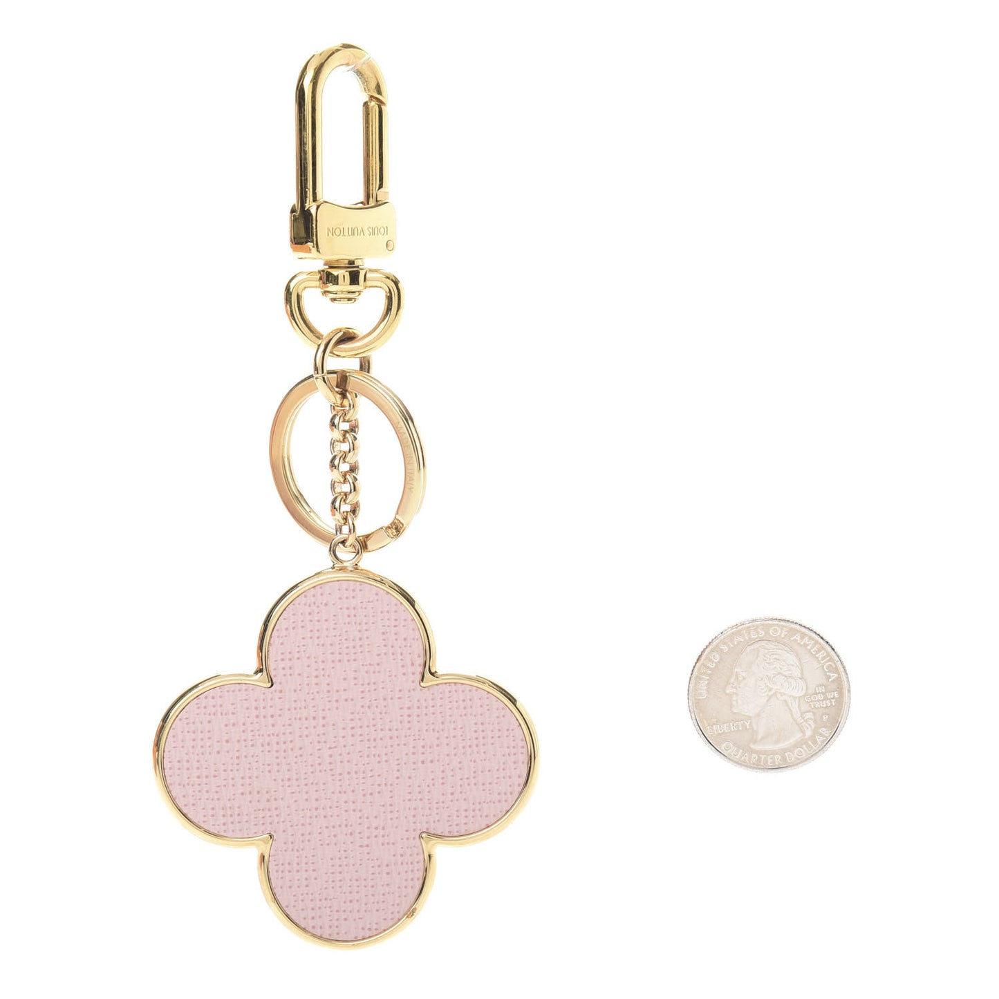 Metal Monogram Into The Flower Bag Charm Key Holder
