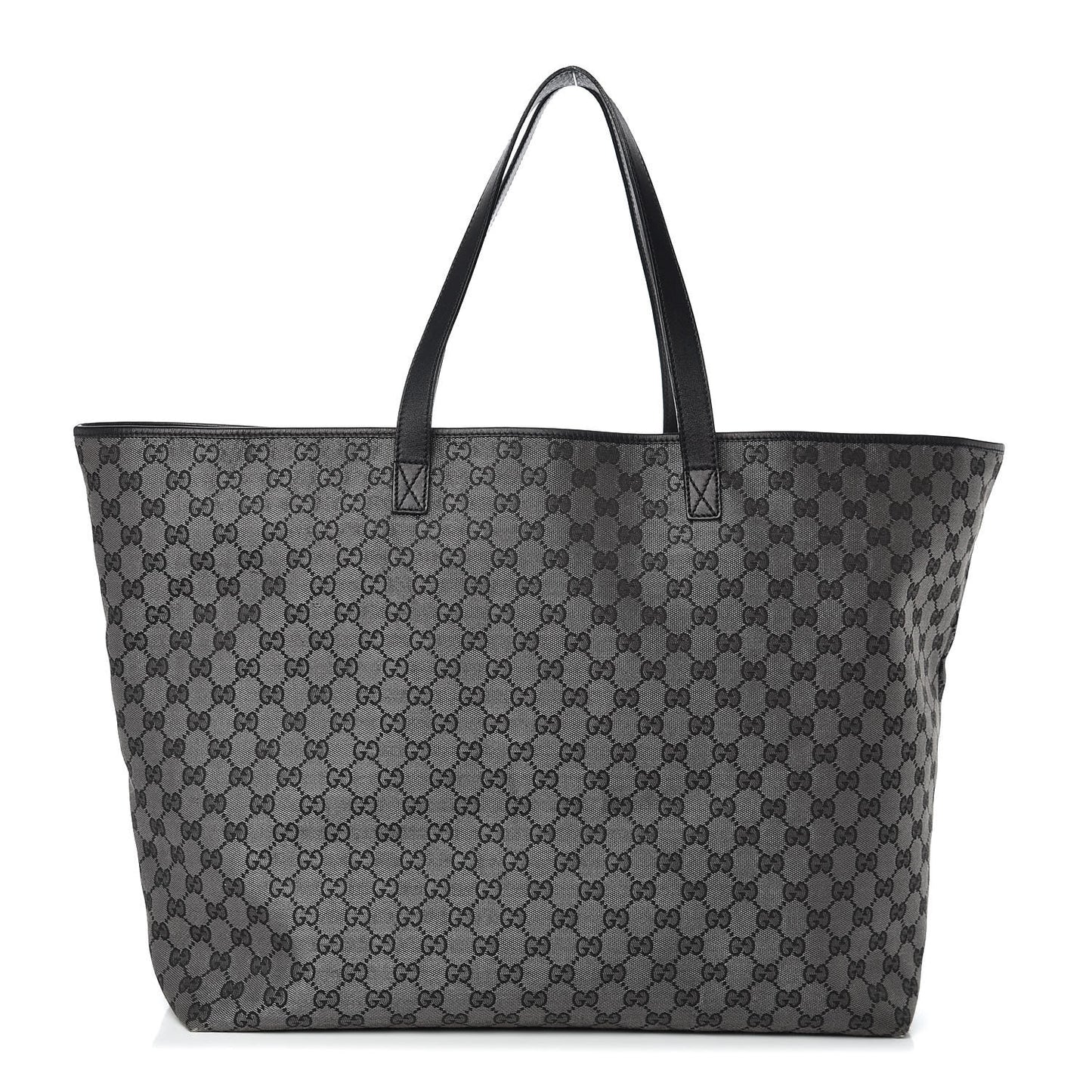 Metallic Monogram XL Shopper Tote Black