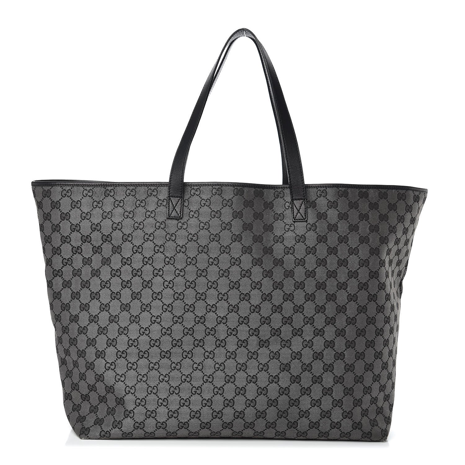 Gucci Metallic Monogram XL Shopper Tote Black 1 of 11