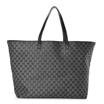 Gucci Metallic Monogram XL Shopper Tote Black 1 of 11