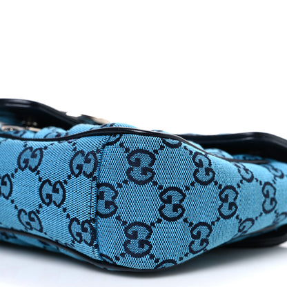 Gucci Monogram Multicolor Matelasse Diagonal Small GG Marmont Shoulder Bag Light Blue 10 of 11