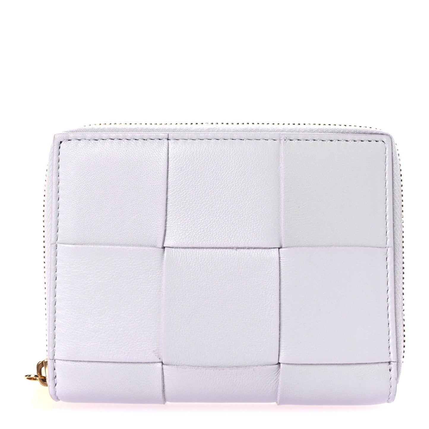 Calfskin Maxi Intreccio Zip Around Wallet Mirth Washed