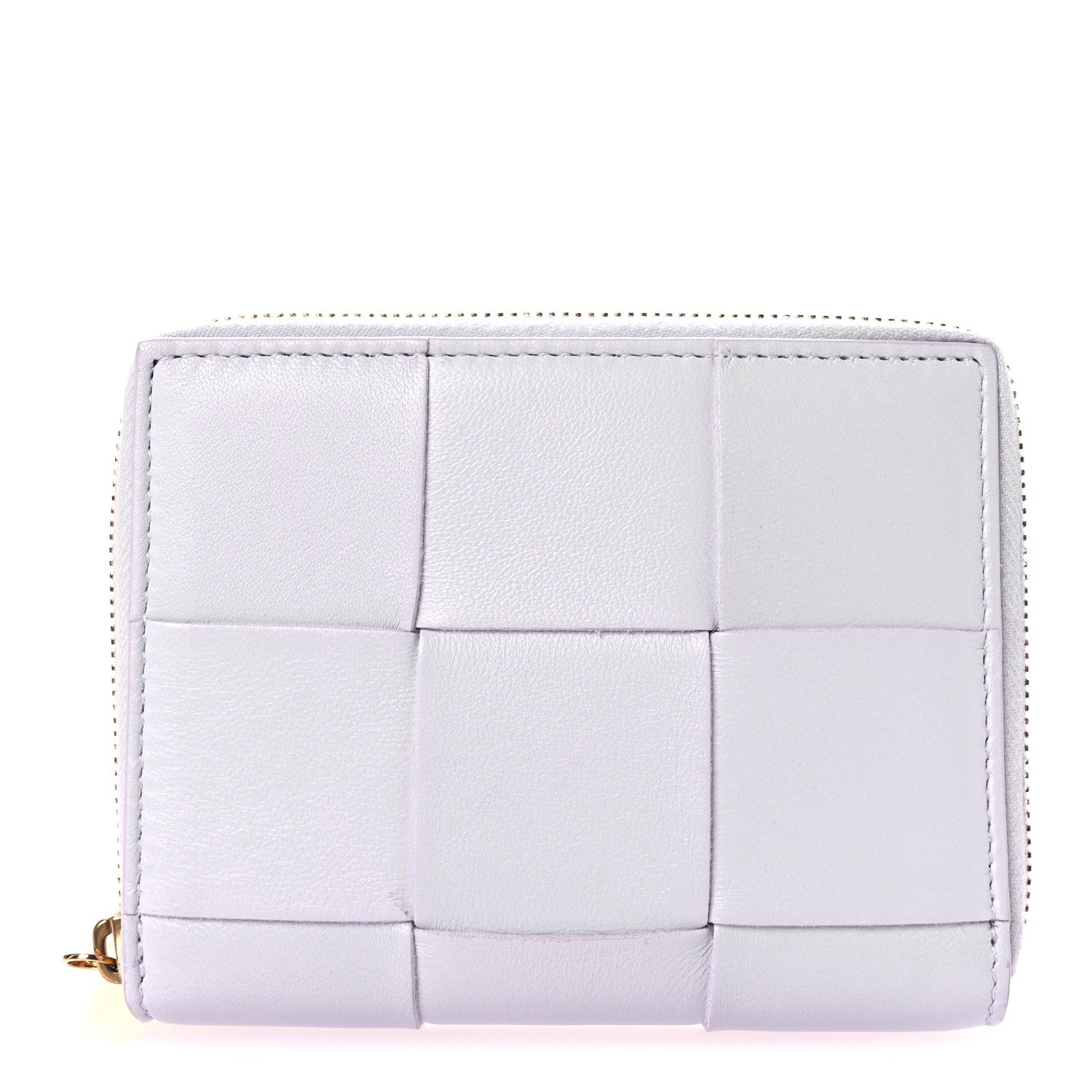Bottega Veneta Calfskin Maxi Intreccio Zip Around Wallet Mirth Washed 1 of 8