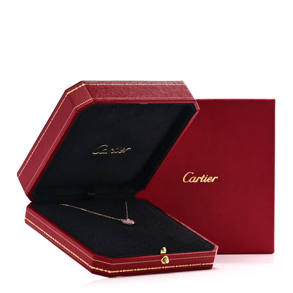 Cartier 18K Pink Gold Diamond Pink Opal XS Amulette de Cartier Pendant Necklace 6 of 6
