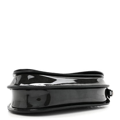 Christian Dior Patent Oblique Embossed Saddle Boxy Bag Black 4 of 10