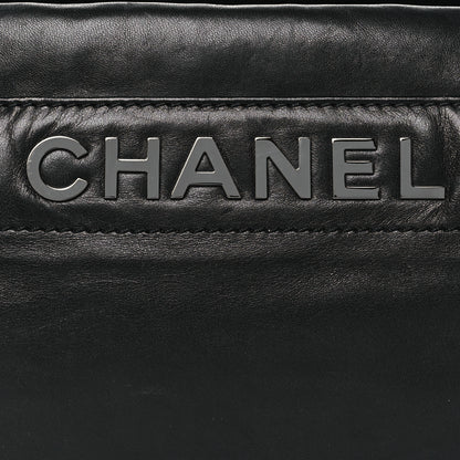 Chanel Lambskin Lax Accordion Hobo Black 8 of 10