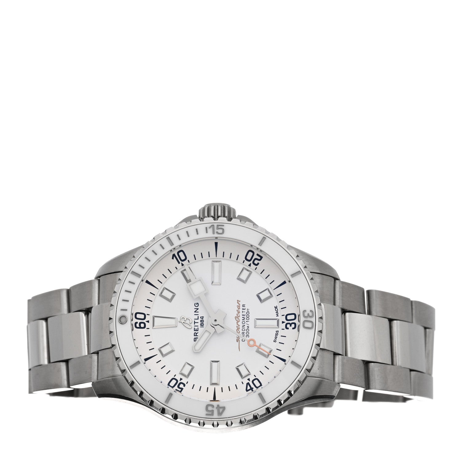 Breitling Stainless Steel 36mm Superocean II Automatic Watch White A17377211A1S1 2 of 5