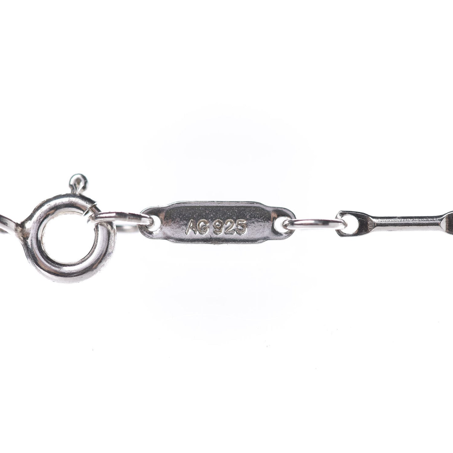 Sterling Silver Large Heart Pendant Link Necklace