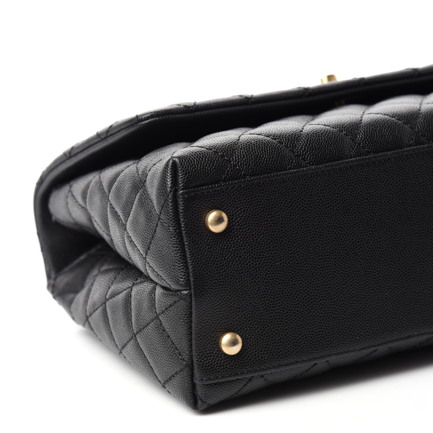 Chanel Caviar Lizard Quilted Small Coco Handle Flap Black 6 of 10