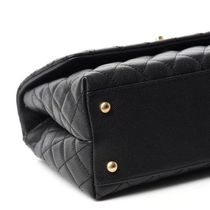 Chanel Caviar Lizard Quilted Small Coco Handle Flap Black 6 of 10