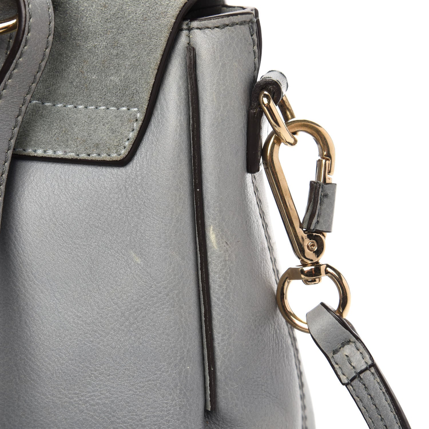 Chloe Suede Calfskin Mini Faye Backpack Airy Grey 12 of 14