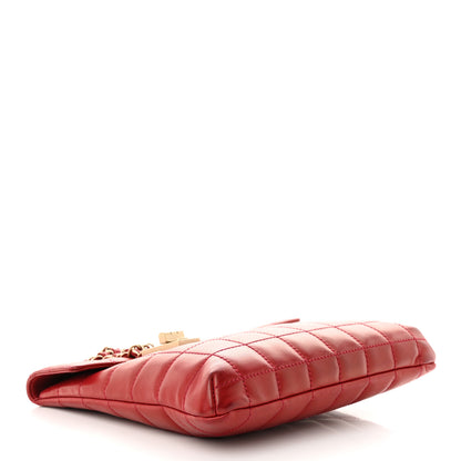 Chanel Lambskin Chocolate Bar Mademoiselle Flap Shoulder Bag Red 4 of 11