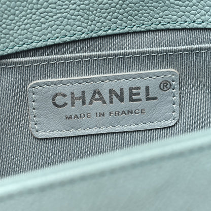 Chanel Caviar Quilted Medium Boy Flap Light Blue 7 of 11