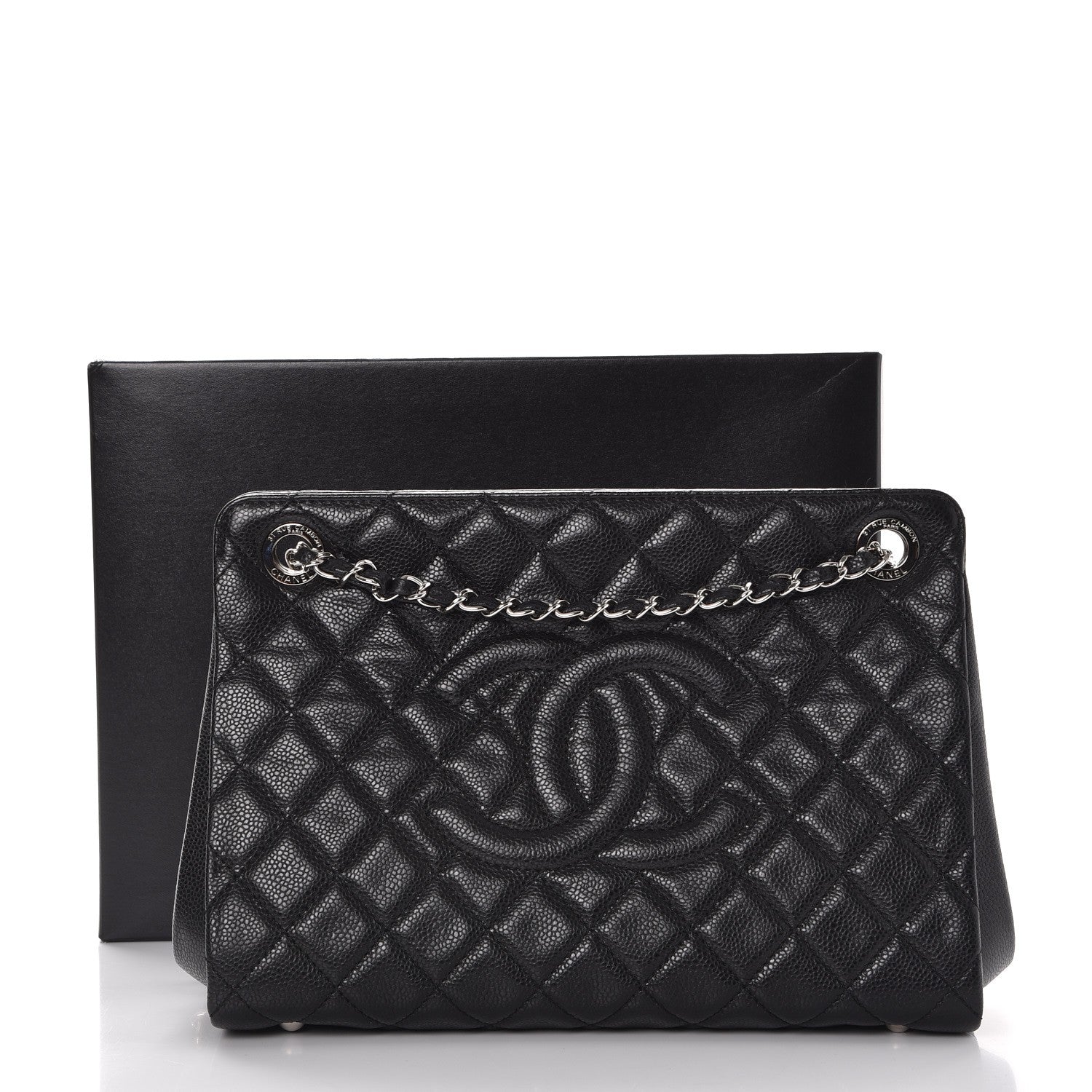 Chanel Caviar Quilted Timeless CC Shopping Tote Black 8 of 8