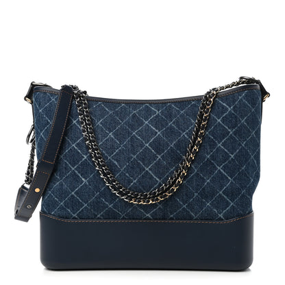 Chanel Denim Calfskin Large Gabrielle Hobo Blue 1 of 9