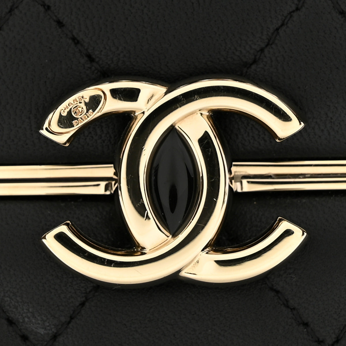 Chanel Lambskin Quilted Small Box With Chain Black 12 of 13