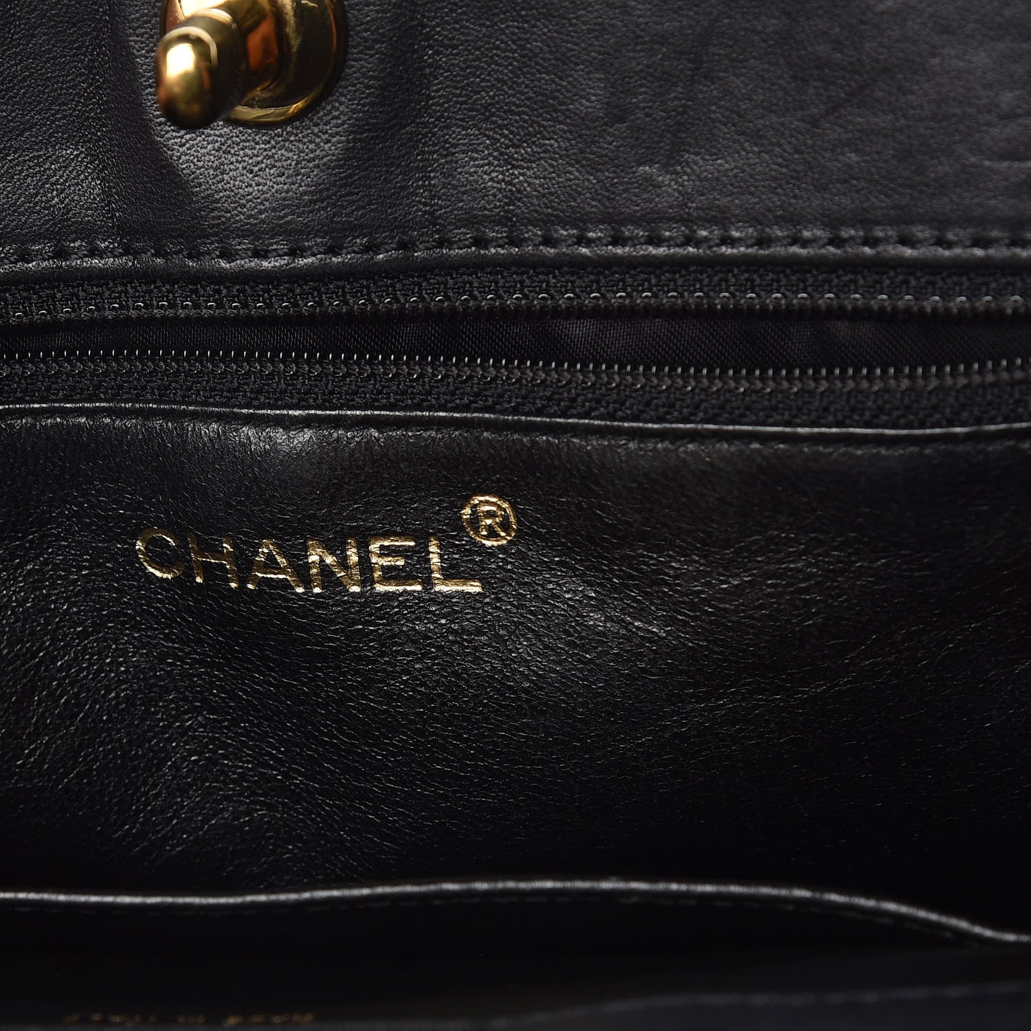 Chanel Lambskin Stitched Shoulder Bag Black 6 of 10