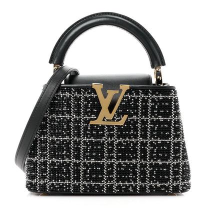 Louis Vuitton Bead Satin Embroidered Mini Capucines Black 1 of 10