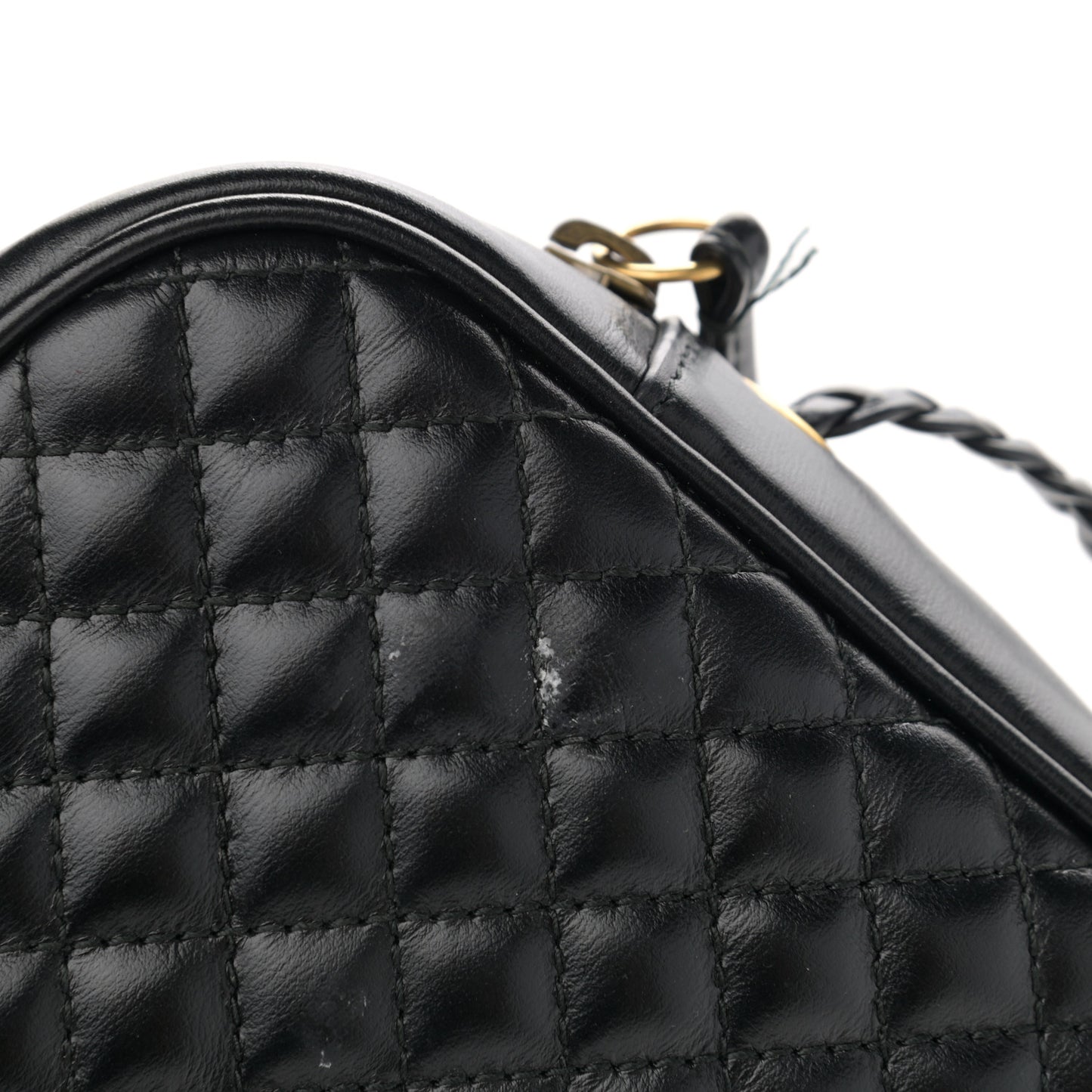 Calfskin Web Trapuntata Small GG Shoulder Bag Black