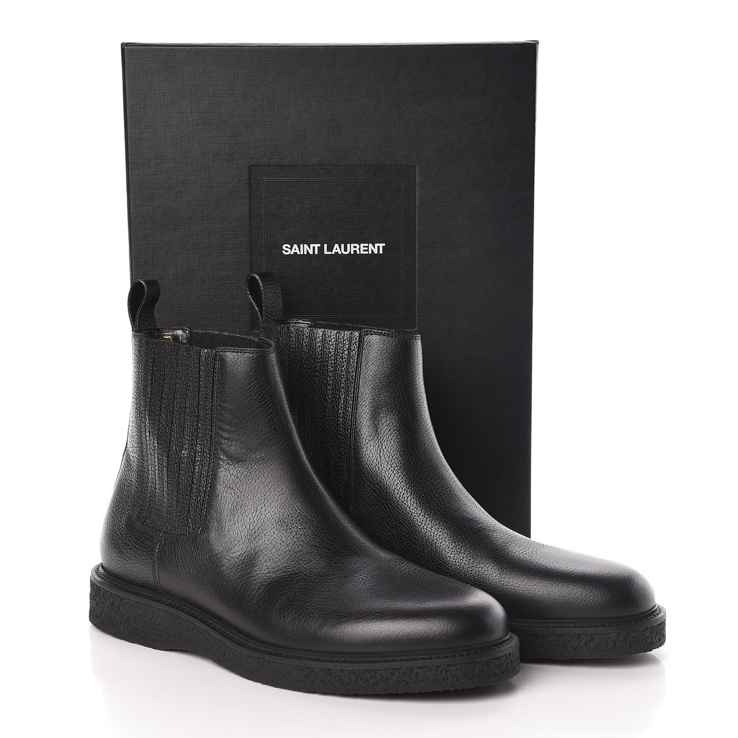 Calfskin Mens Hugo 25 Chelsea Boots 43 Black