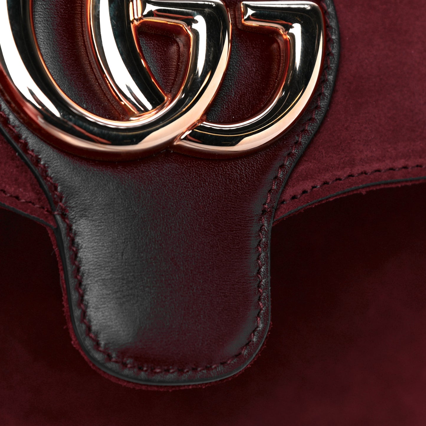 Suede Medium Arli Flap Shoulder Bag Vintage Bordeaux