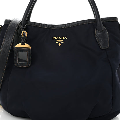Prada Tessuto Nylon Vitello Daino Tote Baltico 8 of 10