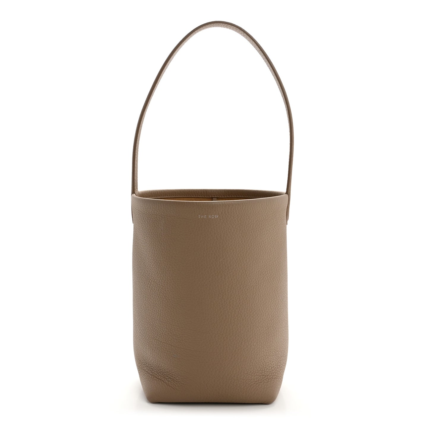Grained Calfskin Small N/S Park Tote Dark Taupe