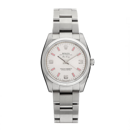 Rolex Stainless Steel 34mm Oyster Perpetual Air-King Watch Pink Index 114200 1 of 4