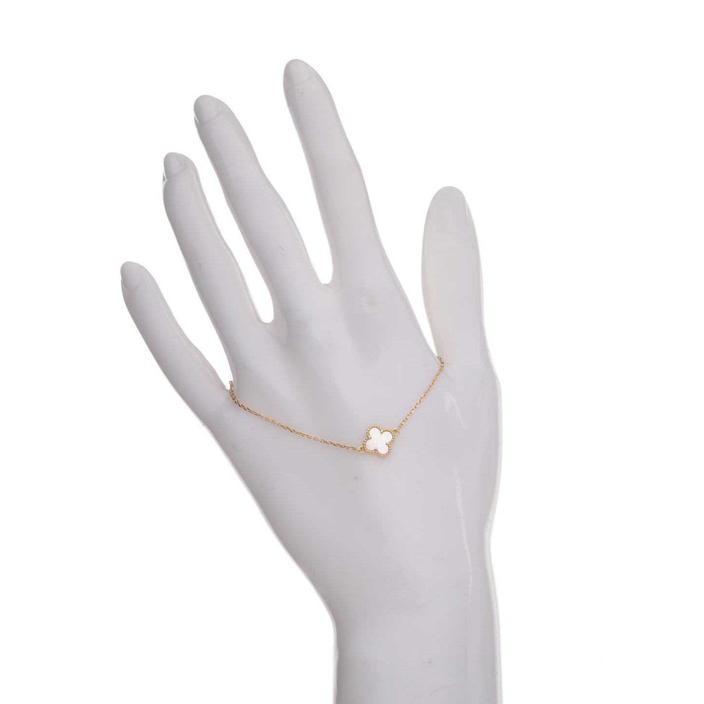 18K Yellow Gold Mother of Pearl Sweet Alhambra Bracelet
