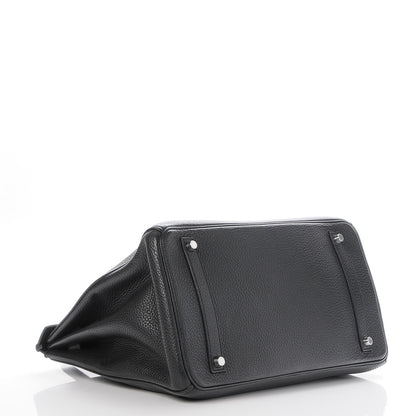 Hermes Taurillon Clemence Birkin 35 Black 4 of 32