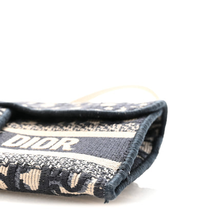 Christian Dior Oblique Slim Saddle Pouch Blue 10 of 11