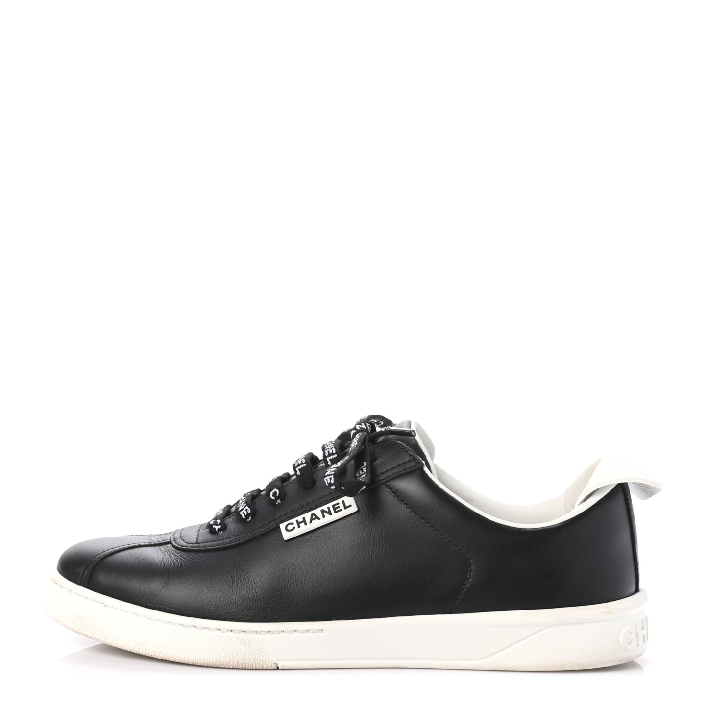 Calfskin CC Womens Sneakers 38 Black
