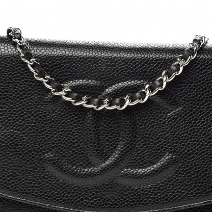 Chanel Caviar Timeless CC Wallet On Chain WOC Black 9 of 13