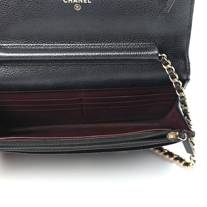Chanel Caviar Quilted Wallet On Chain WOC Black 5 of 11