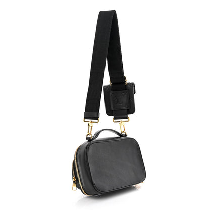 Louis Vuitton Calfskin Monogram Embossed Utility Crossbody Black 3 of 10