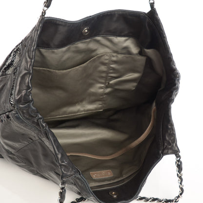 Chanel Patent Patchwork Large Brooklyn Tote Black 5 of 8