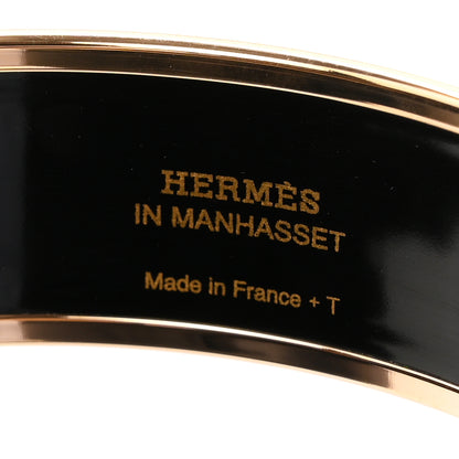 Hermes Enamel Printed Wide Les Leopards Bracelet Rose Couture 5 of 5