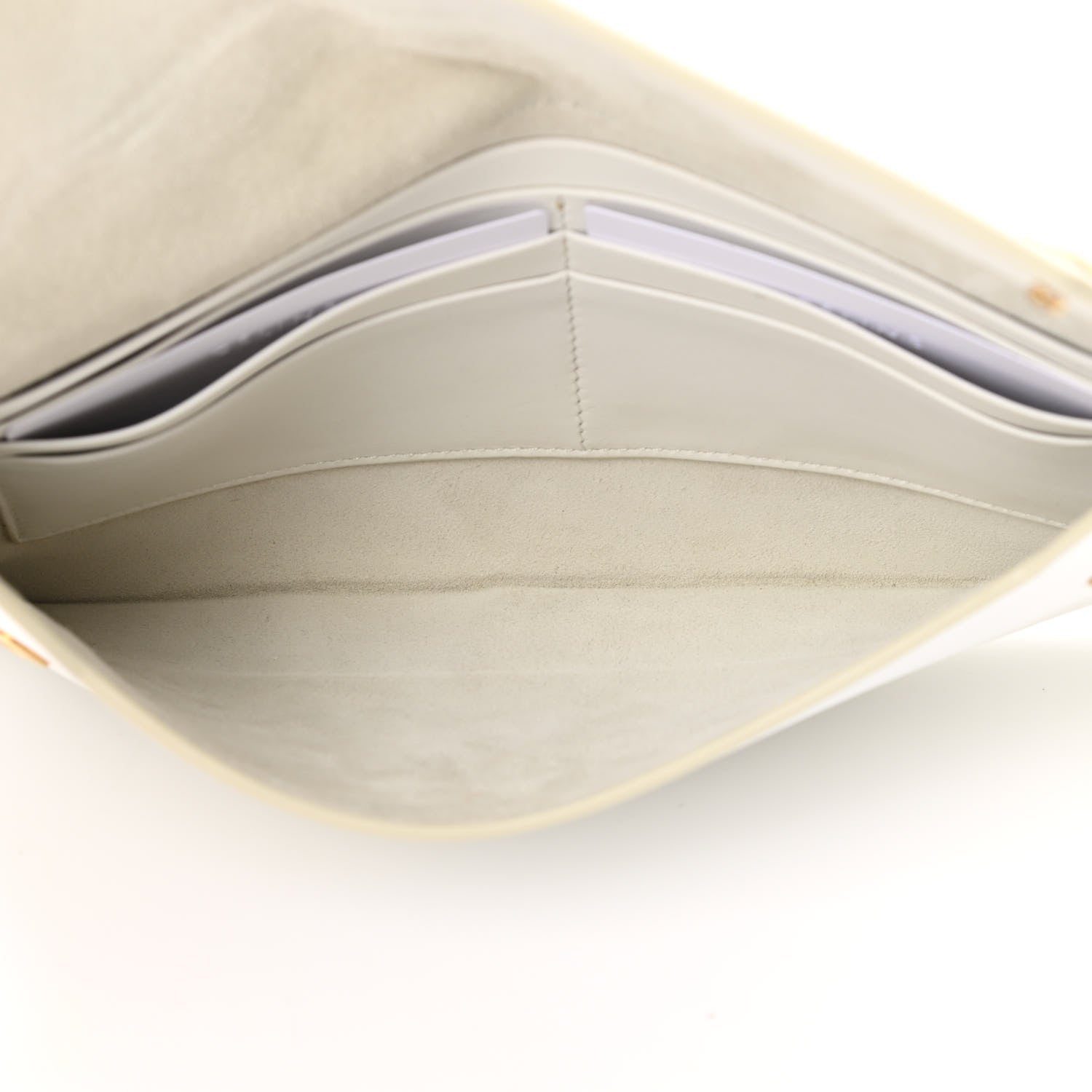Celine Smooth Calfskin Travel Clutch White 5 of 11