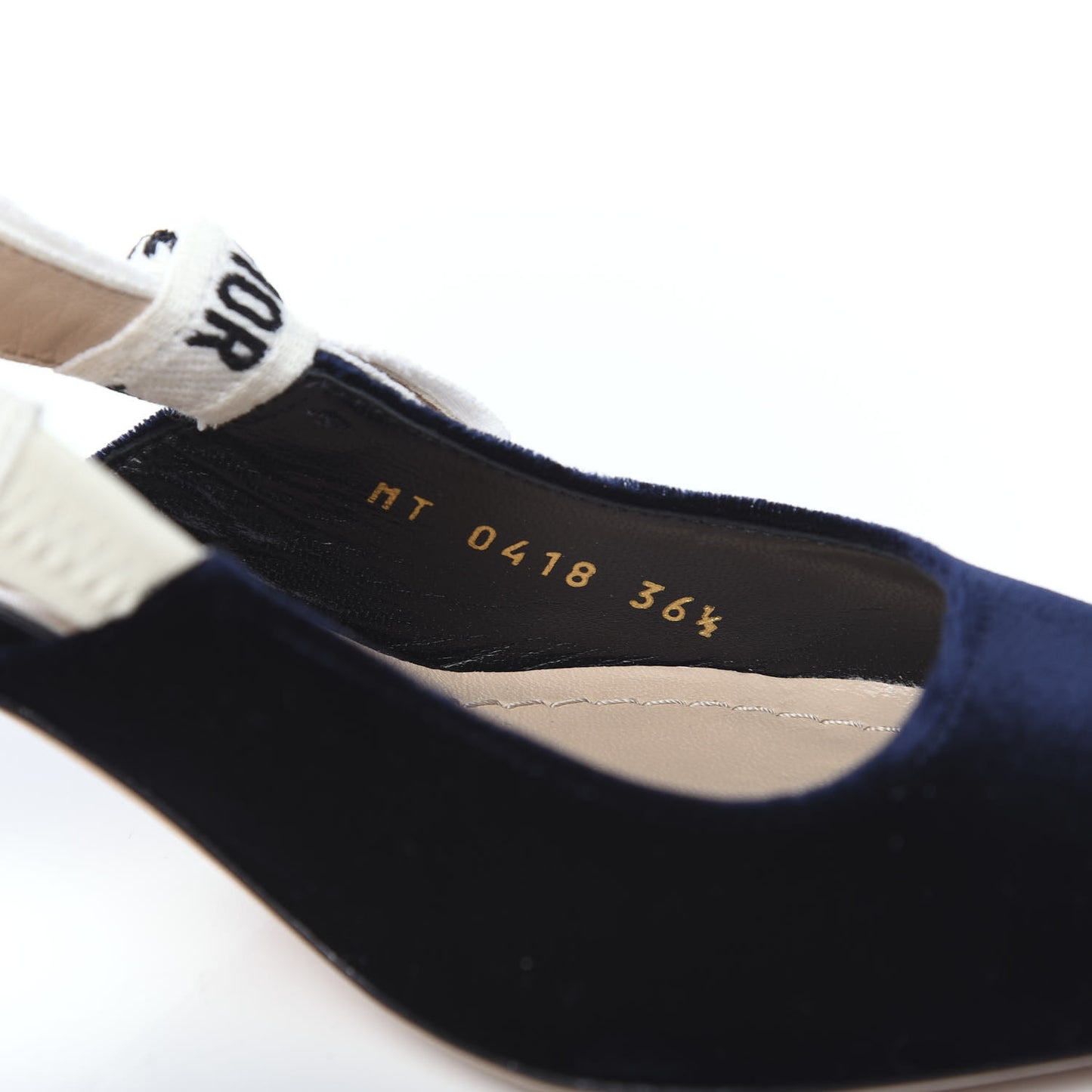 Velvet Ribbon J'Adoir Slingback 65mm Pumps 36.5 Deep Blue