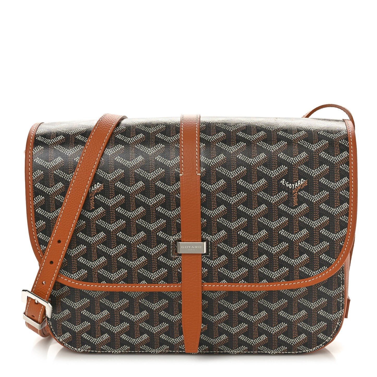 Goyardine Belvedere II MM Messenger Bag Black Gold