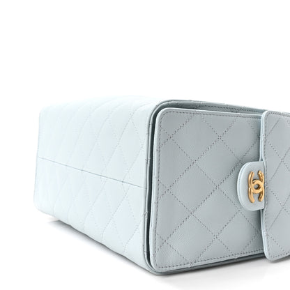 Chanel Caviar Quilted Small Chanel 25 Handbag Light Blue 10 of 11