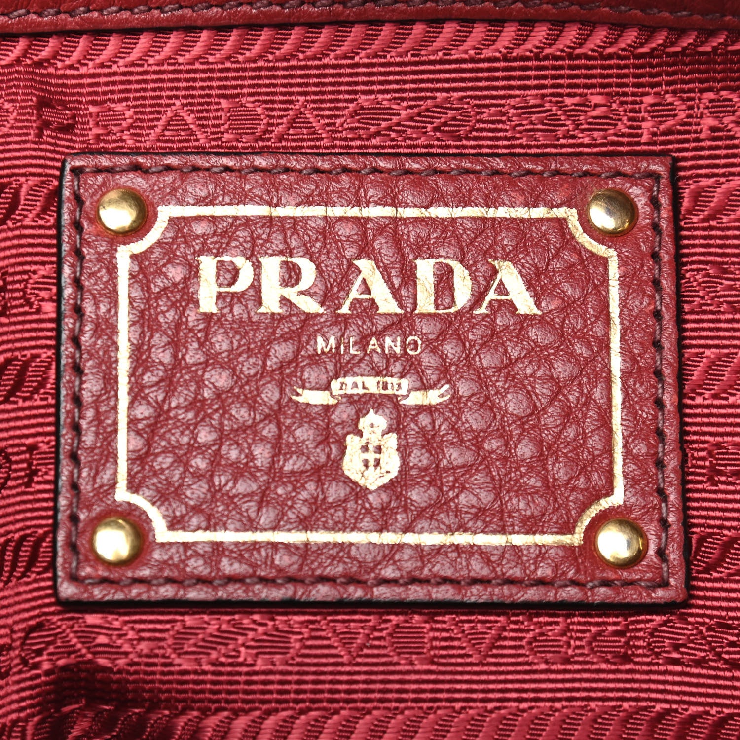 Prada Vitello Phenix Shopping Satchel Rubino 6 of 9